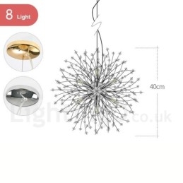 Ilotulitus Globe Dandelion Chrome Feature Crystal Metal Kattokruunu