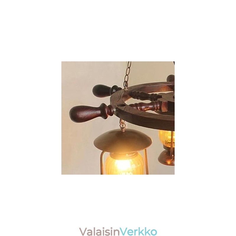 Retromaalaus puu bambusta kattokruunu