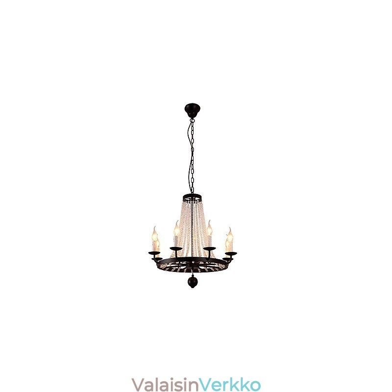 8 valoa kattokruunu moderni nykyaikainen perinteinen klassinen maalaismainen Lodge vintage retro lyhty rumpu Country Island Globe Bowl