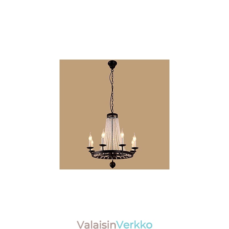 8 valoa kattokruunu moderni nykyaikainen perinteinen klassinen maalaismainen Lodge vintage retro lyhty rumpu Country Island Globe Bowl