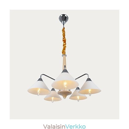 5 Vaalea moderni nykyaikainen kattokruunu