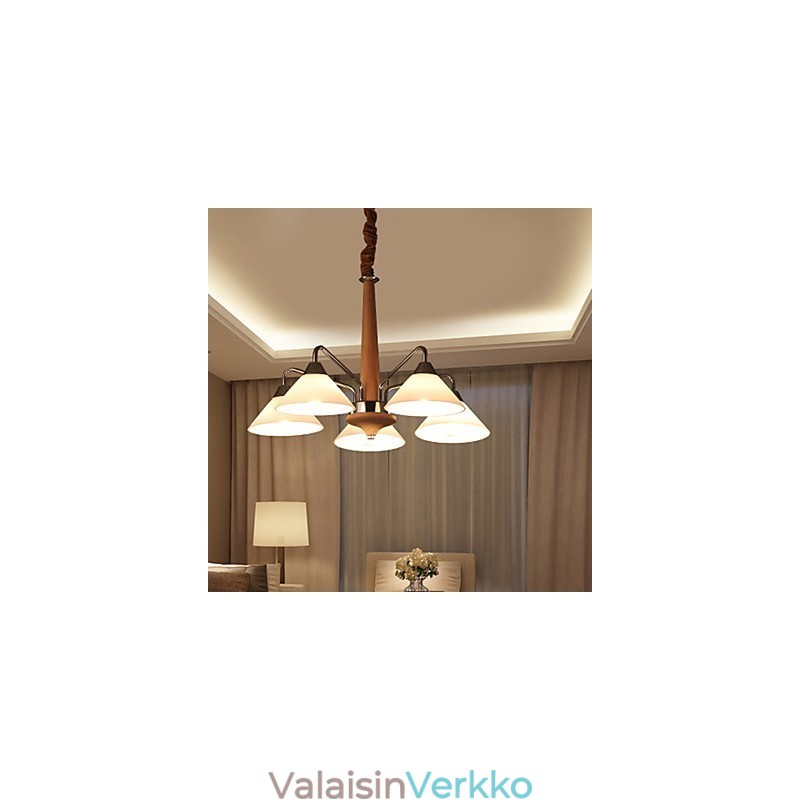 5 Vaalea moderni nykyaikainen kattokruunu