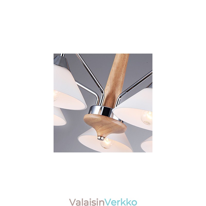 5 Vaalea moderni nykyaikainen kattokruunu