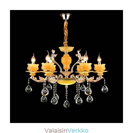 Perinteinen klassinen sinkkiseosominaisuus Crystal Mini Style Metal 6 Polttinen kattokruunulle Perinteinen klassinen sinkkiseosominaisuus Crystal Mini Style Metal 6 Polttinen kattokruunulle