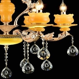 Perinteinen klassinen sinkkiseosominaisuus Crystal Mini Style Metal 6 Polttinen kattokruunulle