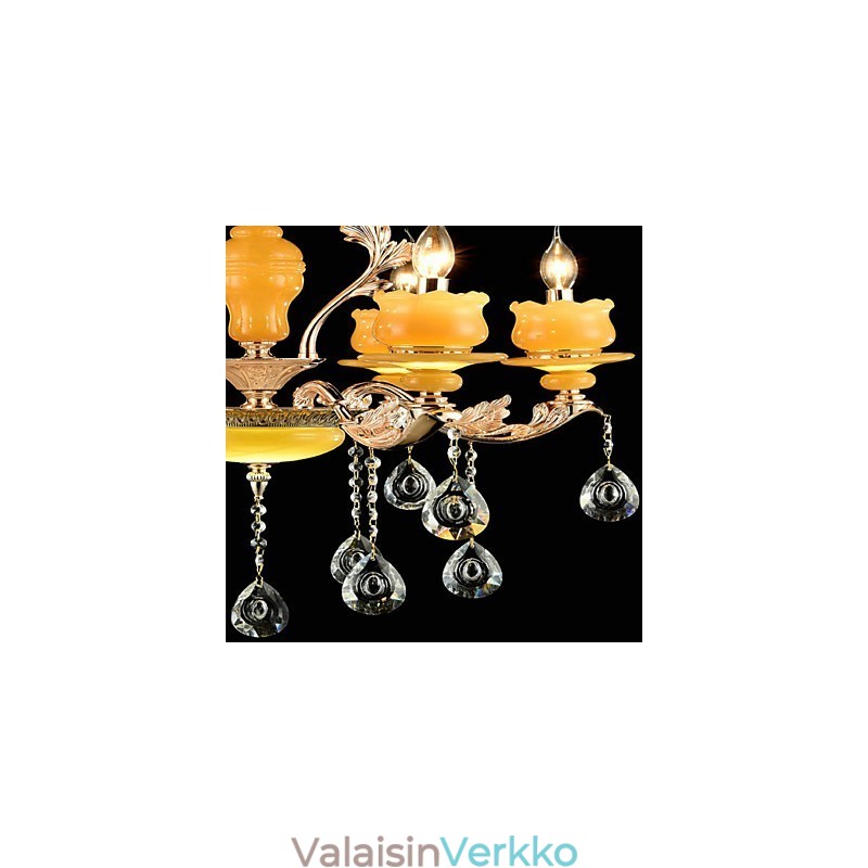 Perinteinen klassinen sinkkiseosominaisuus Crystal Mini Style Metal 6 Polttinen kattokruunulle