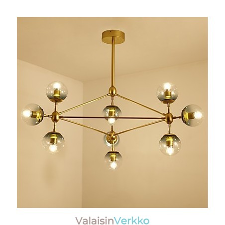 Kymmenen valoa postmoderni eurooppalaistyylinen Modo metallilasiriippuvalaisin eteinen Koristele teollinen kattokruunu lamppu Kymmenen valoa postmoderni eurooppalaistyylinen Modo metallilasiriippuvalaisin eteinen Koristele teollinen kattokruunu lamppu