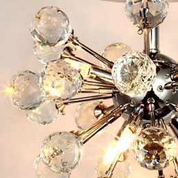 Moderni nykyaikainen Crystal Mini Style kromimetallikattokruunu uppoasennus