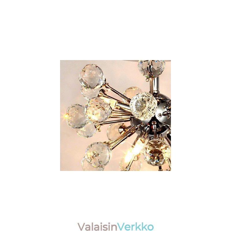 Moderni nykyaikainen Crystal Mini Style kromimetallikattokruunu uppoasennus