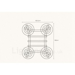 4 Light Wood Rustic Lodge -riippuvalaisin lasivarjostimella