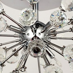 Moderni nykyaikainen Crystal Mini Style kromimetallikattokruunu uppoasennus