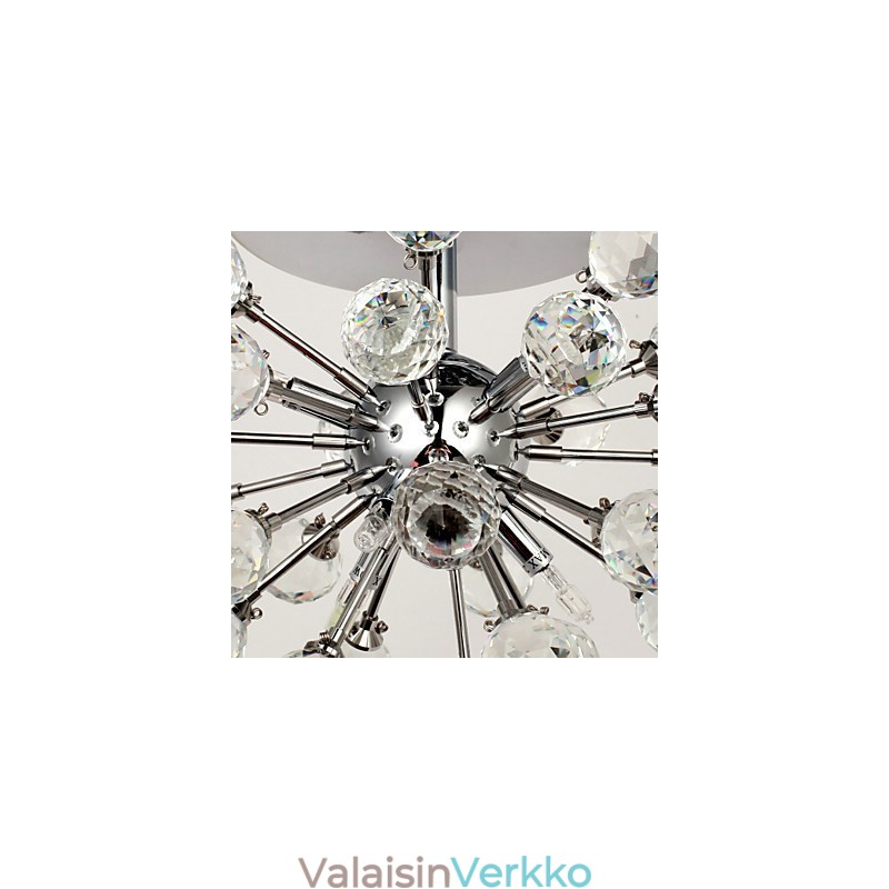 Moderni nykyaikainen Crystal Mini Style kromimetallikattokruunu uppoasennus