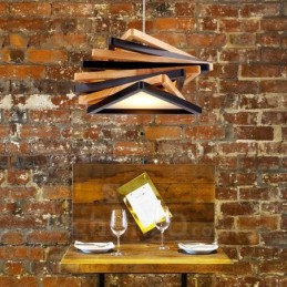1 Light Wood Moderni nykyaikainen riippuvalaisin puuvarjostimella