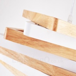 1 Light Wood Moderni nykyaikainen riippuvalaisin puuvarjostimella