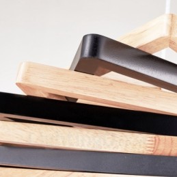 1 Light Wood Moderni nykyaikainen riippuvalaisin puuvarjostimella