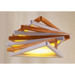 1 Light Wood Moderni nykyaikainen riippuvalaisin puuvarjostimella
