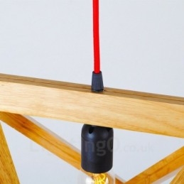 1 Light Wood Moderni nykyaikainen riippuvalaisin puuvarjostimella
