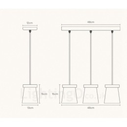 1 Vaalea puu Moderni nykyaikainen pohjoismainen riippuvalaisin rautavarjostimella