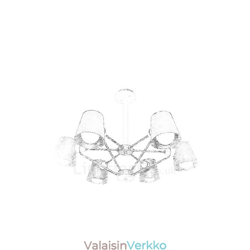 6 Vaalea Puu Moderni Nykyaikainen pohjoismainen riippuvalaisin rautavarjostimella