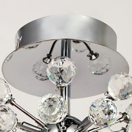 Moderni nykyaikainen Crystal Mini Style kromimetallikattokruunu uppoasennus