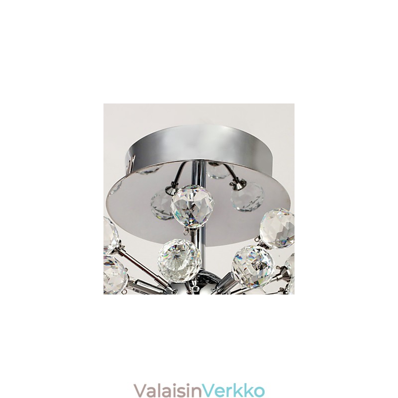 Moderni nykyaikainen Crystal Mini Style kromimetallikattokruunu uppoasennus