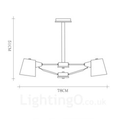 6 Vaalea Puu Moderni Nykyaikainen pohjoismainen riippuvalaisin rautavarjostimella
