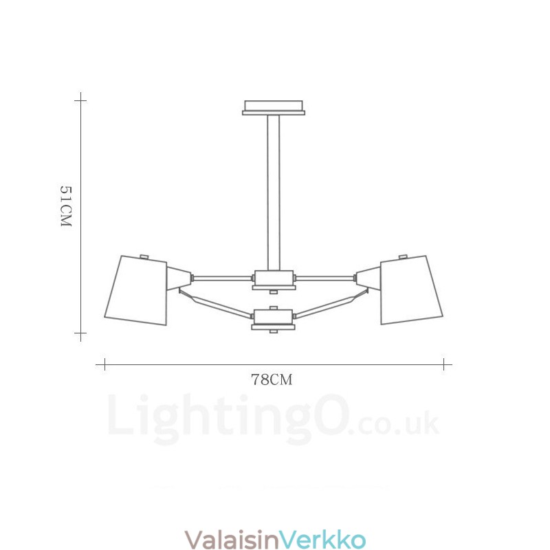 6 Vaalea Puu Moderni Nykyaikainen pohjoismainen riippuvalaisin rautavarjostimella