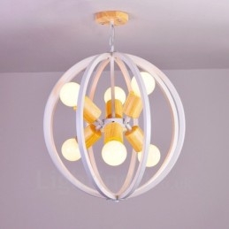 6 Light Iron Retro Vintage -riippuvalaisin rautavarjostimella