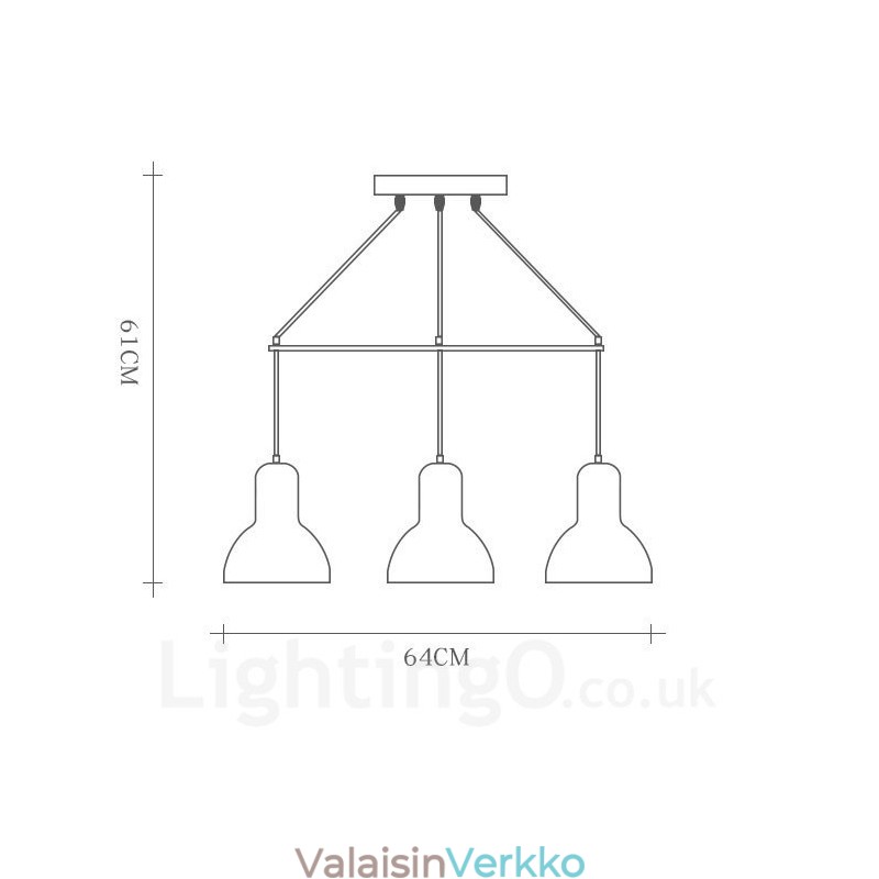 5 Light Wood Moderni nykyaikainen riippuvalaisin rautavarjostimella