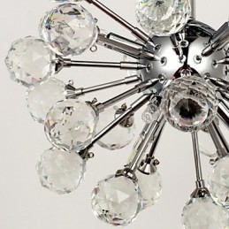 Moderni nykyaikainen Crystal Mini Style kromimetallikattokruunu uppoasennus