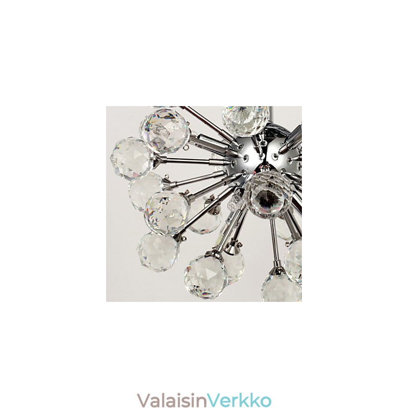 Moderni nykyaikainen Crystal Mini Style kromimetallikattokruunu uppoasennus