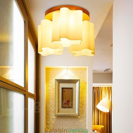 3 kevyttä modernia uppoasennettavaa kattovalaisinta lasivarjostimella