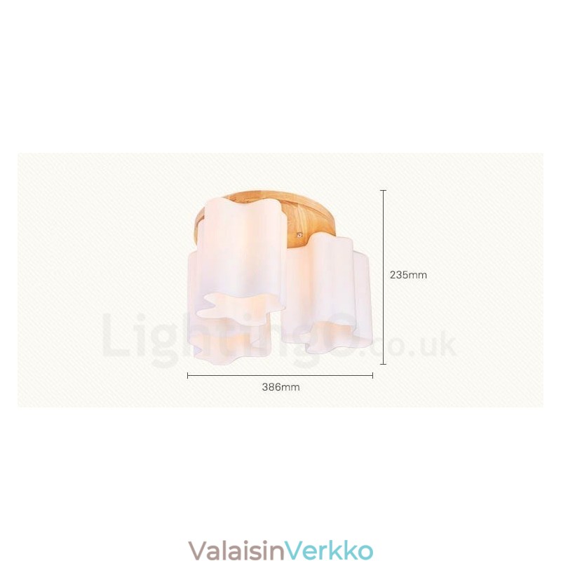 3 kevyttä modernia uppoasennettavaa kattovalaisinta lasivarjostimella