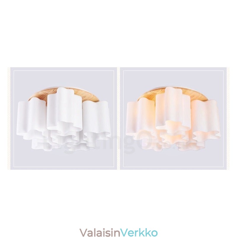 6 kevyttä modernia uppoasennettavaa kattovalaisinta lasivarjostimella