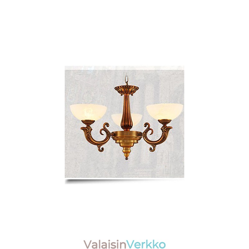 Kiinalaistyylinen marmorilamppu kattokruunu Full Copper lamppu kattokruunu
