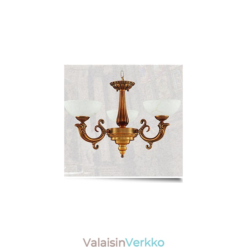 Kiinalaistyylinen marmorilamppu kattokruunu Full Copper lamppu kattokruunu