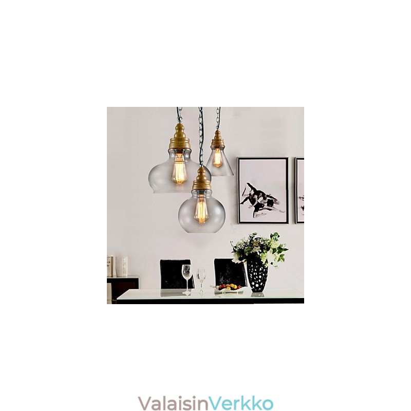 3 Light Moderni ja nykyaikainen mini-tyylinen metallikattokruunuvalaisin