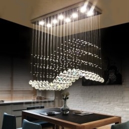 Modernit Crystal Ceiling -riippuvalaisimet sisätilojen kattokruunuvalaisimiin