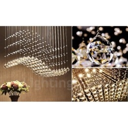 Modernit Crystal Ceiling -riippuvalaisimet sisätilojen kattokruunuvalaisimiin