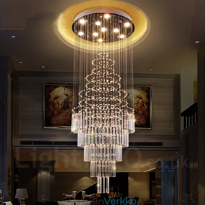 10 valoa Modernit kristallikatot kattovalaisimet sisätilojen kattokruunuvalaisimet