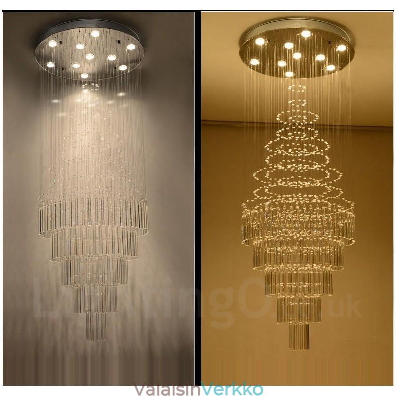 10 valoa Modernit kristallikatot kattovalaisimet sisätilojen kattokruunuvalaisimet