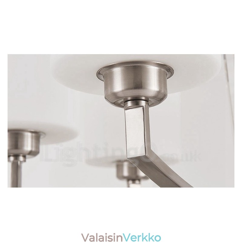 6 valoa Moderni kromi riippuvalaisin sisäkattokruunu kotiin riippuvalaisimet valaisimet lasivarjostimilla