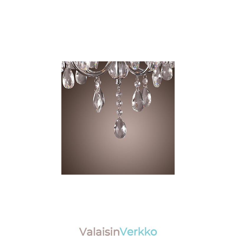 Perinteinen klassinen kristallikromimetallikattokruunu