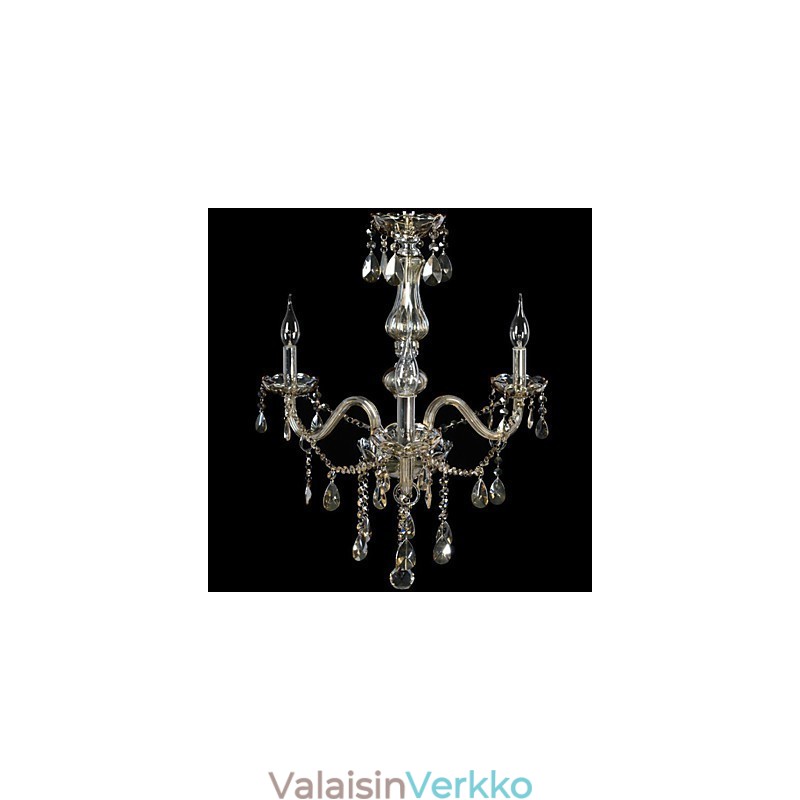 3 Lights Luxury Crystal Kattokruunu Cognac Color K9 Crystal Kattokruunu
