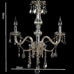 3 Lights Luxury Crystal Kattokruunu Cognac Color K9 Crystal Kattokruunu