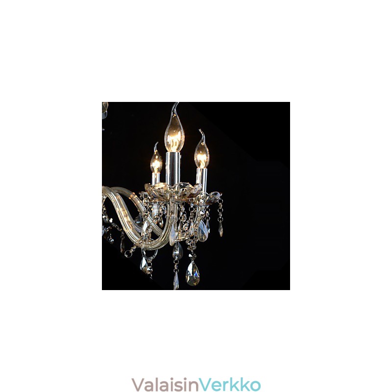3 Lights Luxury Crystal Kattokruunu Cognac Color K9 Crystal Kattokruunu