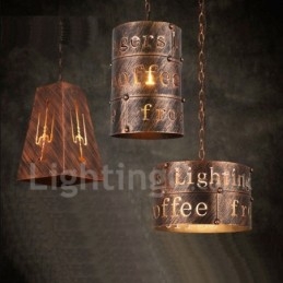 1 Kevyt Retro Vintage -riippuvalaisin Cafe House -riippuvalaisin