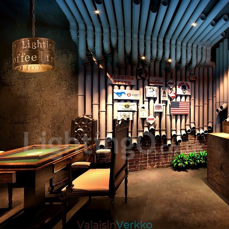 1 Kevyt Retro Vintage -riippuvalaisin Cafe House -riippuvalaisin