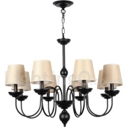 8 Vaalea maalaismainen retro nykyaikainen kynttilätyylinen kattokruunu