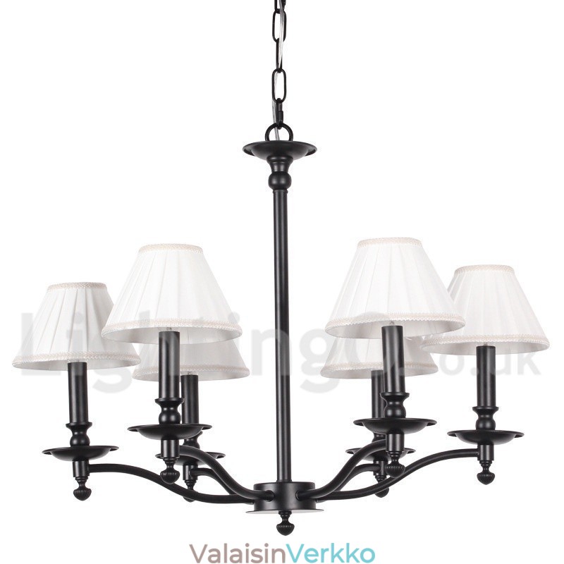 6 Kevyt Retro, rustiikkinen kynttilätyylinen kattokruunu